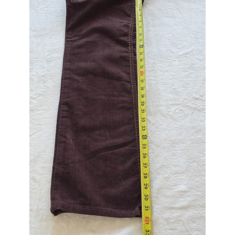 Christopher Blue Brown Corduroy Straight Leg Pants Size 6 Stretch‎ Flap Pockets - Picture 3 of 6